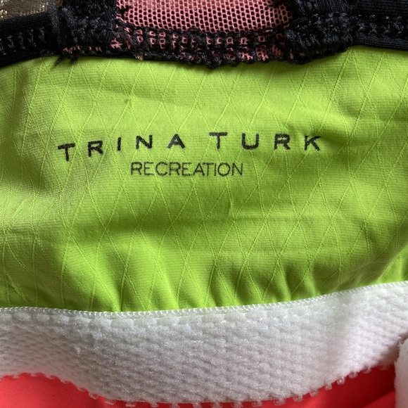 Trina Turk Neon Orange Lime Green Athletic Tank Top Inner Shelf Bra - Picture 11 of 11